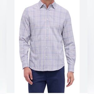 Bugatchi Blue Plaid Shirt